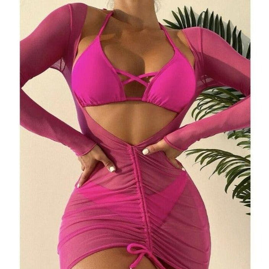 Phillipa 3 Piece Bikini Set & Cover Up - Gisela Vecchi